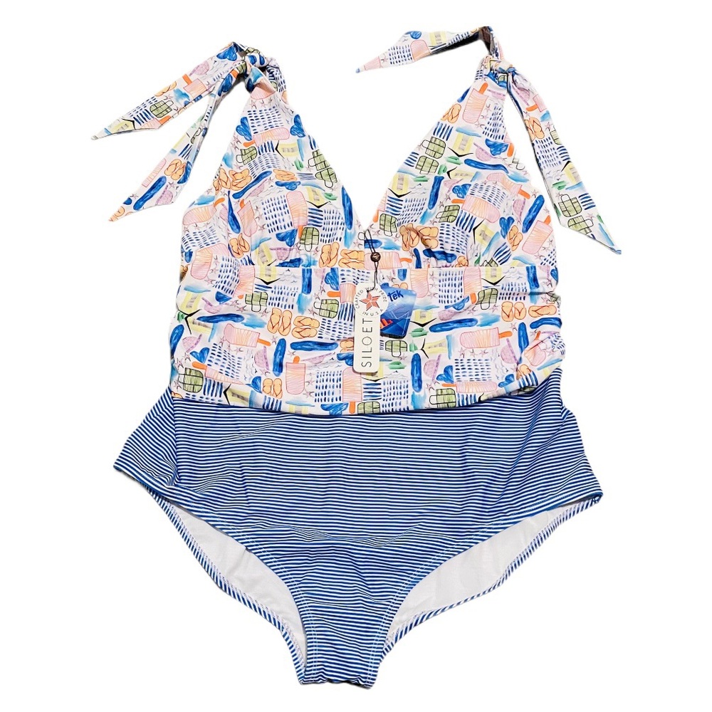 SILOETT One Piece Swimsuit SportUV UPF 30+ Size 26